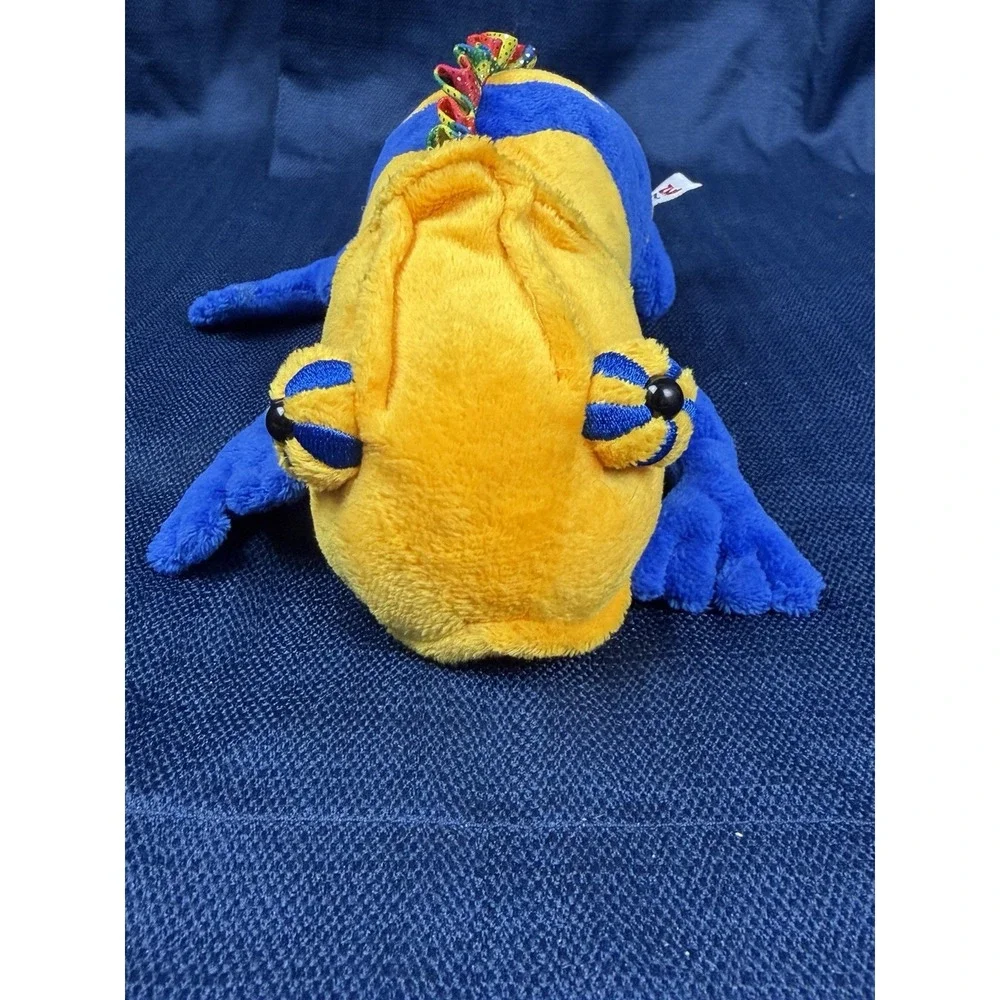 Ganz Webkinz Chameleon Beanbag Plush Lizard HM472 Blue Yellow No Code Reptile